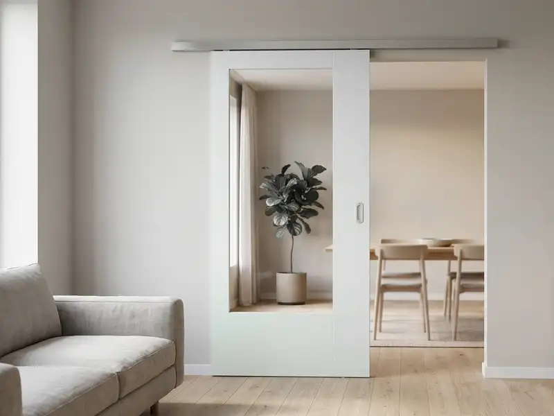 Schiebetüren aus Holz und Glas