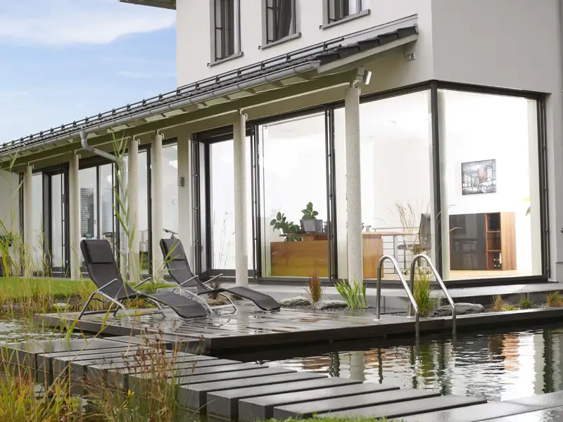 Fensterfront Holz-Aluminium