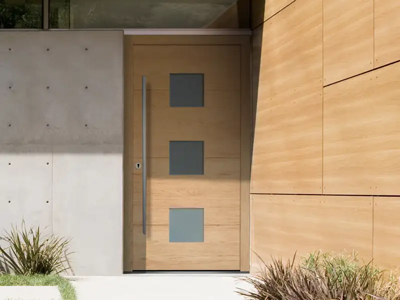 Moderne Holz-Haustür von Unilux